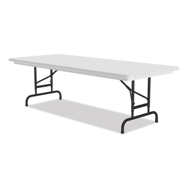 CORRELL, INC. RA3096234P Adjustable Folding Tables, Rectangular, 96" x 30" x 22" to 32", Gray Granite Top, Black Legs, 4/Pallet
