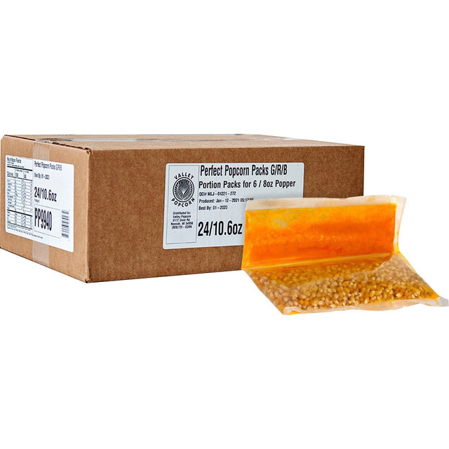 VALLEY POPCORN COMPANY POP-PP9940 Valley Popcorn Perfect Pack Gold Popcorn Kit - Butter - 10.60 oz - 24 / Carton VALLEY POPCORN COMPANY POP-PP9940 Valley Popcorn Perfect Pack Gold Popcorn Kit - Butter - 10.60 oz - 24 / Carton