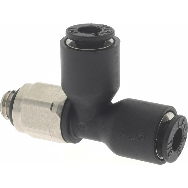 Legris 3103 53 20 Push-To-Connect Tube Fitting: Male Run Tee, #10-32 Thread, 1/8" OD