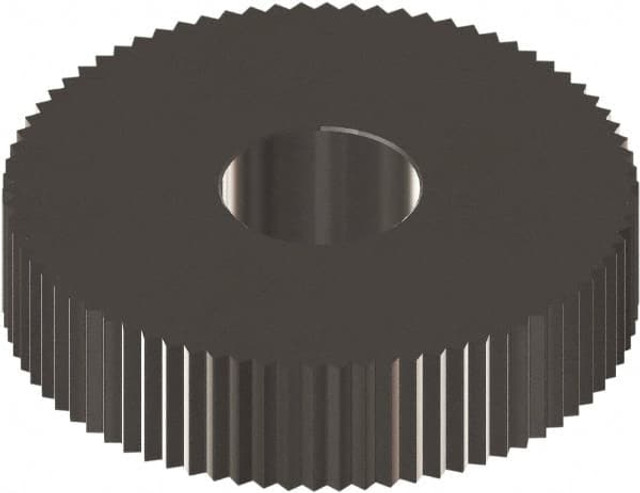 MSC OSSX225N Standard Knurl Wheel: 1" Dia, 90 ° Tooth Angle, 25 TPI, Straight, Cobalt