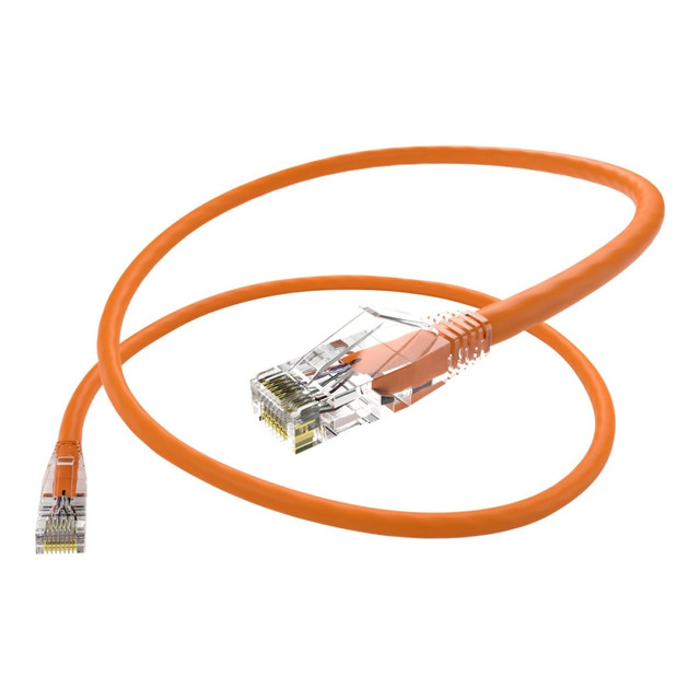 UNIRISE USA, LLC Unirise 10146  UNC Group Clearfit - Patch cable - RJ-45 (M) to RJ-45 (M) - 1 ft - CAT 6 - snagless - orange