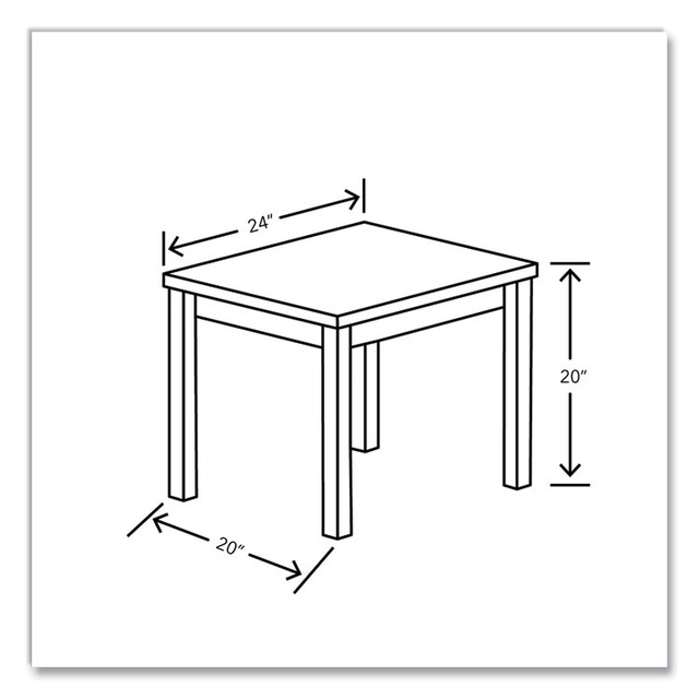 HON COMPANY 80193LKI1 80000 Laminate Occasional End Table, Rectangular, 24w x 20d x 20h, Kingswood Walnut