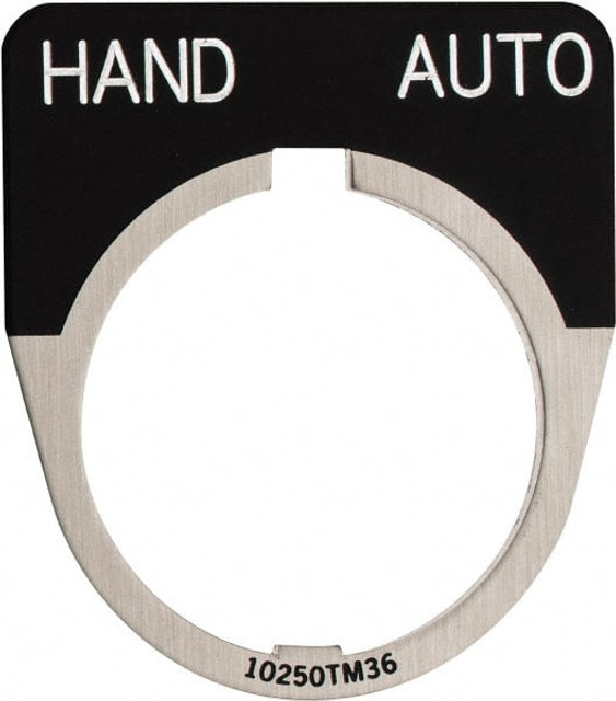 Eaton Cutler-Hammer 10250TM39 Half Round, Legend Plate - Auto-Off-Hand