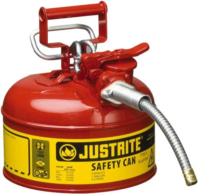 Justrite. 7210120 Safety Can: 1 gal, Steel