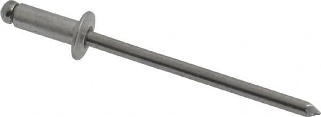 Marson 44315 Open End Blind Rivet: Button Head, Aluminum Body, Steel Mandrel