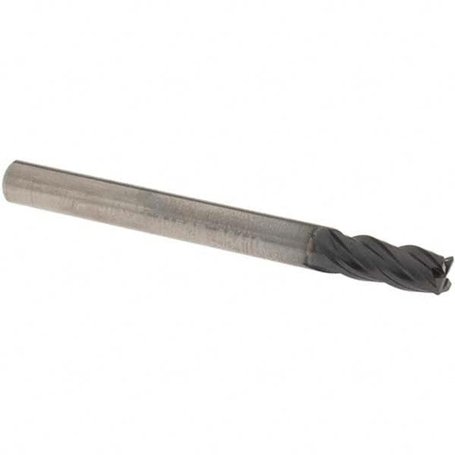 OSG VG434-1875 Corner Radius End Mill: 3/16" Dia, 7/16" LOC, 0.015" Radius, 4 Flutes, Solid Carbide