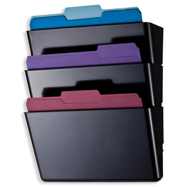OFFICEMATE INTERNATIONAL CORP. OD10405 Office Depot Brand 30% Recycled Wall Files, Letter Size, Black, Pack Of 3
