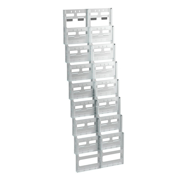 AZAR DISPLAYS 252325 Wall-Mount Brochure Holder, Letter Size, 16 Pockets, 18inL x 54inH, Clear AZAR DISPLAYS 252325 Wall-Mount Brochure Holder, Letter Size, 16 Pockets, 18inL x 54inH, Clear