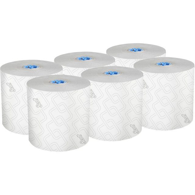 KIMBERLY-CLARK Scott 25702  Hardwound 1-Ply Paper Towels, 70% Recycled, 115 Sheets Per Roll, Pack Of 6 Rolls