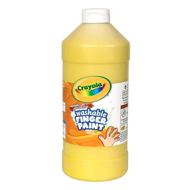 CRAYOLA LLC 55-1332-034 Crayola Washable Finger Paint, 32 Oz., Yellow