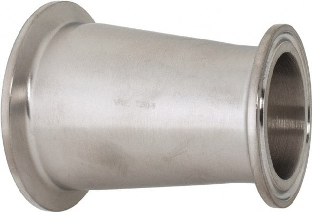 VNE EG32CC2.0X1.5 Sanitary Stainless Steel Pipe Eccentric Reducer: 2 x 1-1/2", Clamp Connection