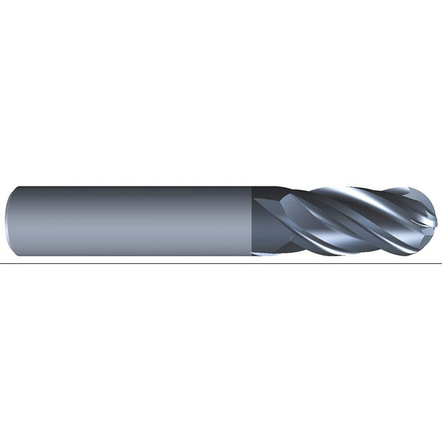 Eliminator 2080-7500 Ball End Mill: 0.75" Dia, 4 Flute, Solid Carbide