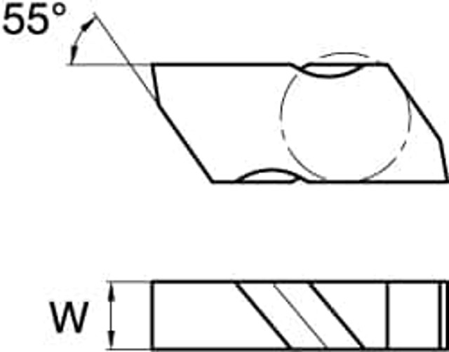 Kennametal 1113182 Grooving Insert: NBD3 K313, Solid Carbide