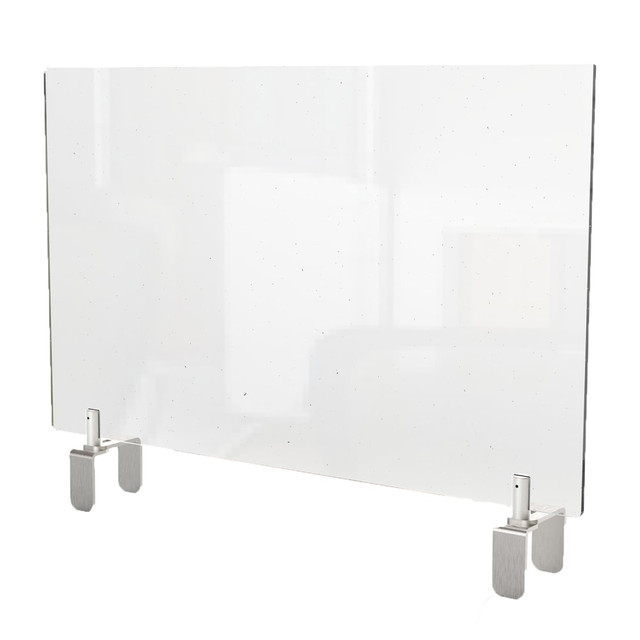 GHENT MANUFACTURING INC. PEC1836-A Ghent Partition Extender, Attached Clamp, 18inH x 36inW x 3-7/8inD, Clear