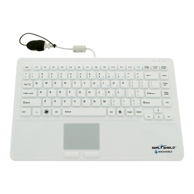 SEAL SHIELD LLC SW87P2 Seal Shield Seal Pup All-In-One USB Keyboard, White