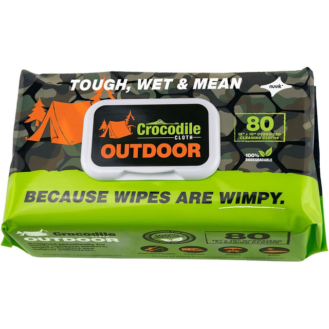 Crocodile Cloth 6610 Wipes: Pre-Moistened & Flat Fold