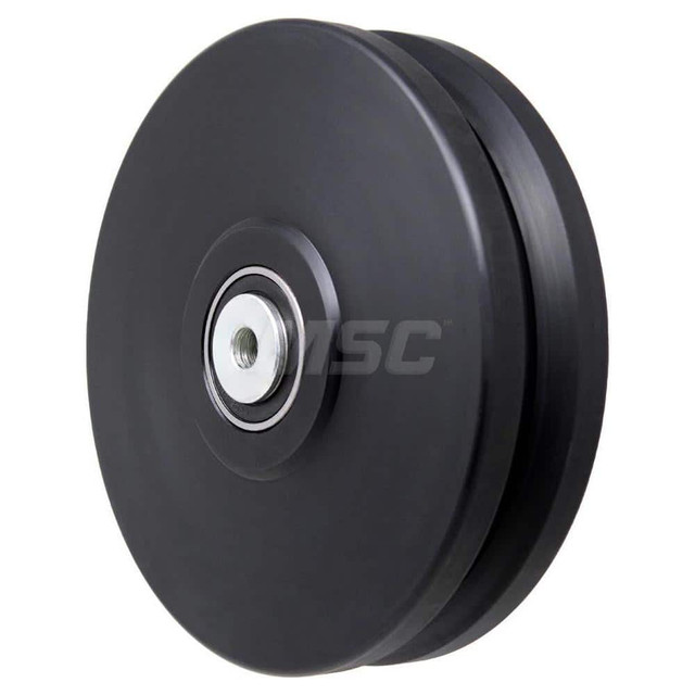 Durable Superior NV80JT4P V-Groove Caster Wheel: Polyurethane, 8" Dia, 2" Wide