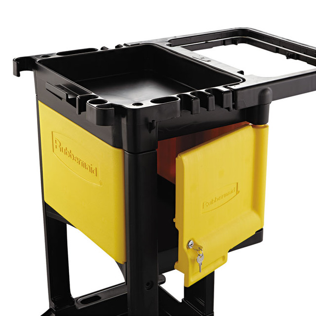 RUBBERMAID COMMERCIAL PROD. 6181 YEL Locking Cabinet, For Rubbermaid Commercial Cleaning Carts, Yellow