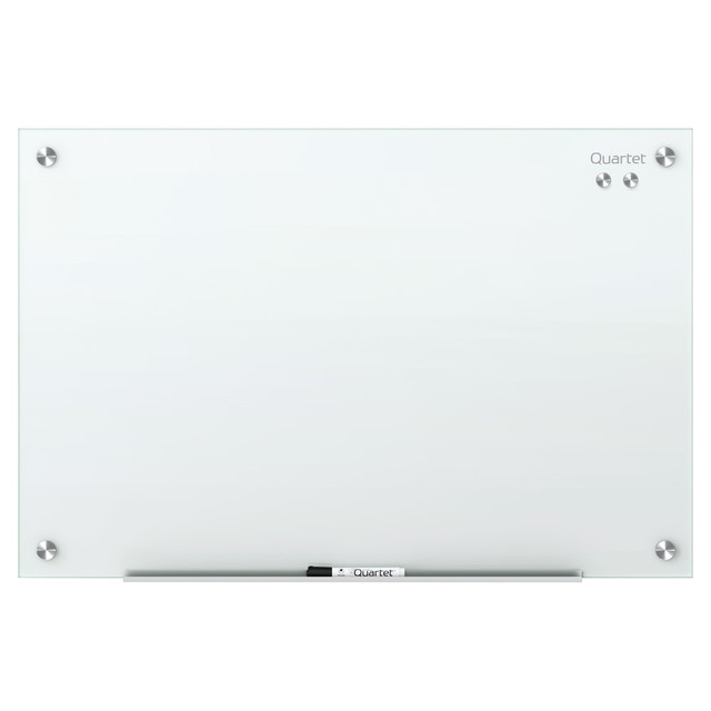 Give your creativity room to explore with Quartet Infinity. Our frameless glass dry-erase boards appear to float on the wall, making them a unique addition to any office or home.  Elevate your space with modern style using our 96in x 48in (8ft x 4ft) frameless Quartet magnetic glass whiteboards  Easily erase writing from the non-absorbent Quartet glass surface  Express ideas again and again on a clear board that will not stain or ghost  Made to withstand heavy use, Quartet glass resists scratches and dents  Infinity white glass board measures 96inH x 48inW.  This product is heavy and/or oversized and may need more than one person to handle.