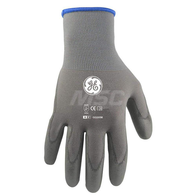 General Electric GG205MC General Purpose Work Gloves: Medium, Polyurethane Coated, Polyurethane