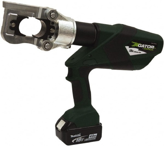 Greenlee E12CCXLX11 Power Crimper: 24,000 lb Capacity, Lithium-ion Battery Included, Pistol Grip Handle, 120V