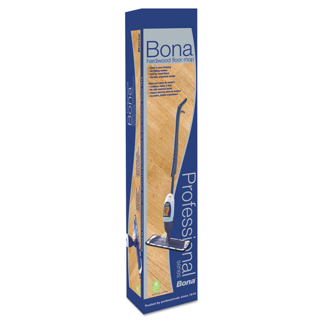 BONAKEMI USA, INC. WM710013408 Bona Hardwood Floor Mop, 15in Head, 52in Handle, Blue BONAKEMI USA, INC. WM710013408 Bona Hardwood Floor Mop, 15in Head, 52in Handle, Blue