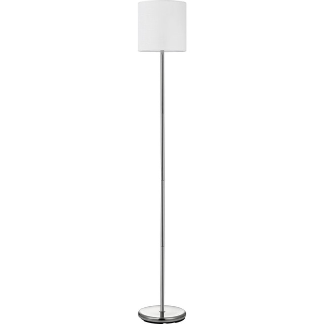 SP RICHARDS Lorell 99967  Linen Shade LED Lamp, Floor, White/Silver