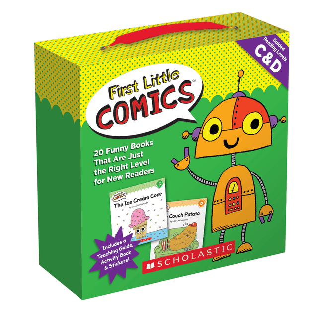 SCHOLASTIC INC 818027 Scholastic Teacher Resources First Little Comics Parent Pack, Levels C & D, Pre-K To 2nd Grade, Set Of 20