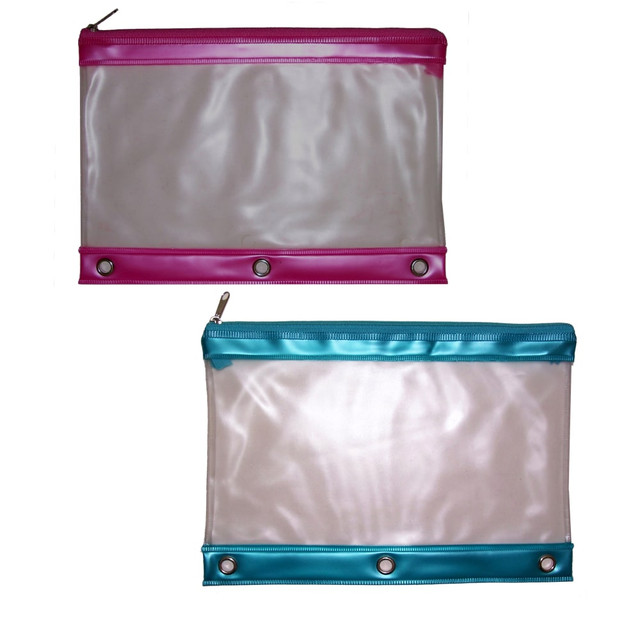 INKOLOGY INC 424-0 Inkology Transparent Binder Pencil Pouches, 10in x 7in, Assorted Colors, Pack Of 12 Pouches INKOLOGY INC 424-0 Inkology Transparent Binder Pencil Pouches, 10in x 7in, Assorted Colors, Pack Of 12 Pouches