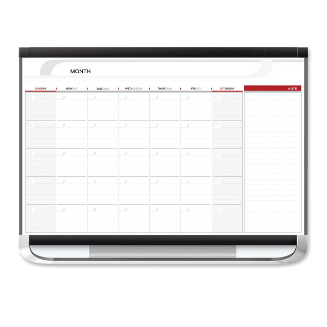 ACCO BRANDS USA, LLC Quartet CP32P2  Prestige 2 Total Erase Magnetic Project Planner/Monthly Calendar Dry-Erase Whiteboard, 36in x 24in, Aluminum Frame With Graphite Finish