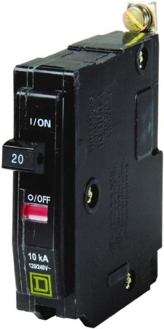 Square D QOB120 20 Amp, 240 VAC, 1 Pole, Bolt On Miniature Circuit Breaker