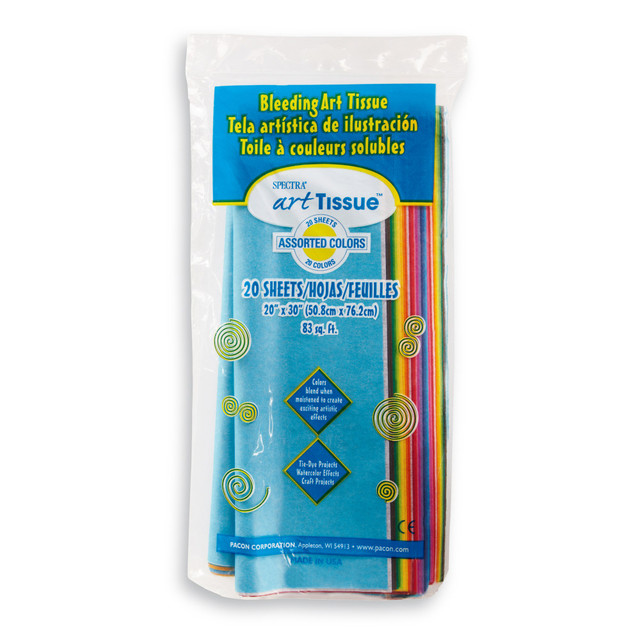 PACON CORPORATION 0058506 Pacon Spectra Assorted Color Tissue Pack, 20in x 30in, 20 Colors, Pack Of 20 Sheets PACON CORPORATION 0058506 Pacon Spectra Assorted Color Tissue Pack, 20in x 30in, 20 Colors, Pack Of 20 Sheets