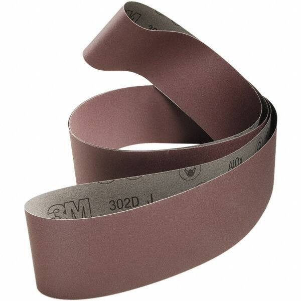 3M Abrasive Belt: 2" Wide, 132" Long, 220 Grit, Aluminum Oxide 7010363113