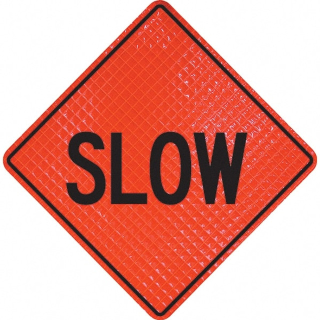 PRO-SAFE 07-800-4039-L Traffic Control Sign: Triangle, "Slow"