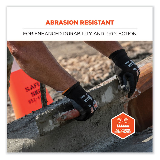 TENACIOUS HOLDINGS, INC. ergodyne® 17855 ProFlex 7001-CASE Nitrile Coated Gloves, EN388: 4121X, 9.25" Long, X-Large, Black, 144 Pairs/Carton