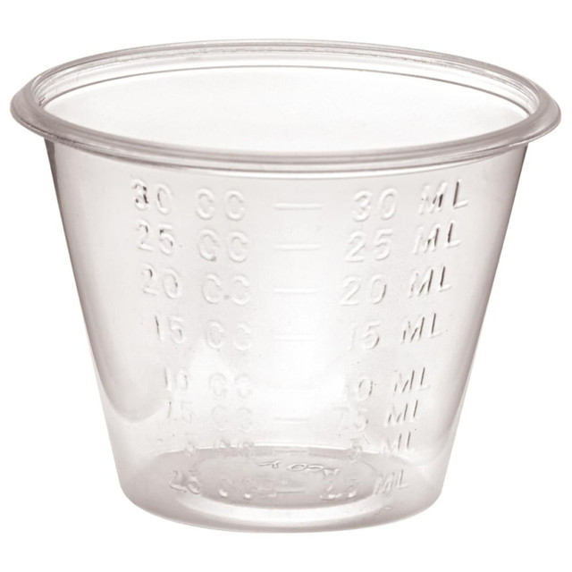 MEDLINE INDUSTRIES, INC. DYND90000 Medline Non-Sterile Graduated Plastic Medicine Cups, mL, 1 Oz, Clear, Pack Of 5,000