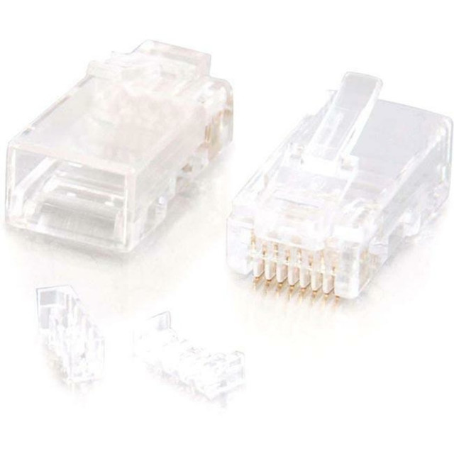 LASTAR INC. 27573 C2G RJ45 Cat5E Modular Plug (with Load Bar) for Round Solid/Stranded Cable - 25pk - RJ-45