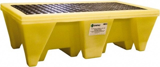 Enpac 5253-YE-D Spill Pallet: 2 Drum, 58 gal, 2,000 lb, Polyethylene