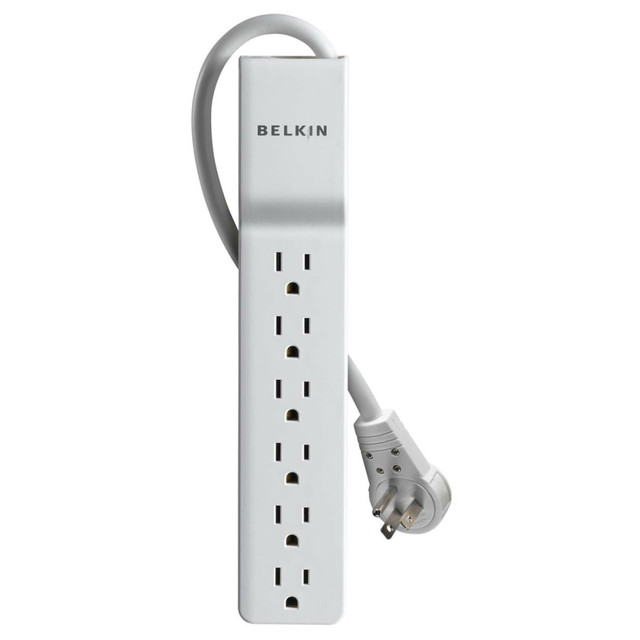 BELKIN, INC. Belkin BE106000-06R  6-Outlet Home And Office Surge Protector - 6 foot cord - Black - 720 Joule - Receptacles: 6 - 720J