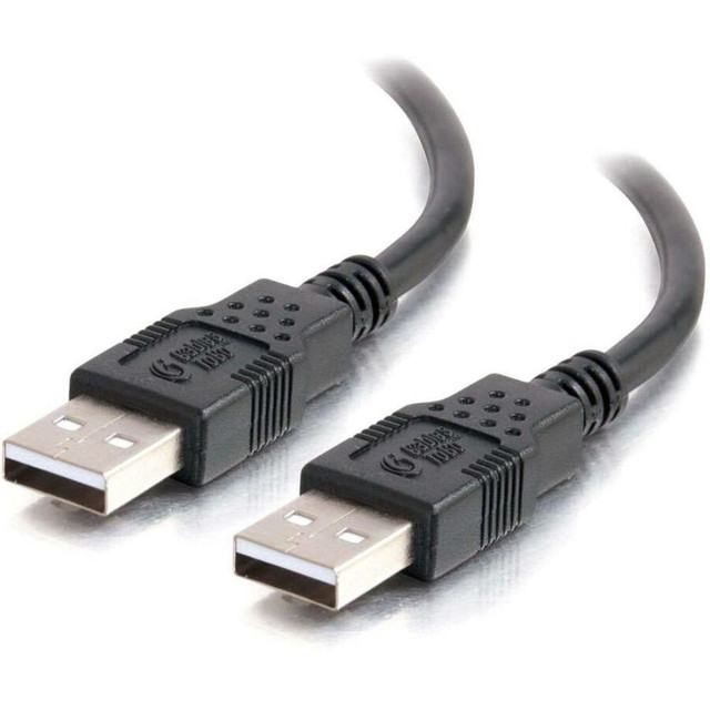 LASTAR INC. 28105 C2G 3.3ft USB Cable - USB A to USB A Cable - USB 2.0 - Black - M/M - Type A Male USB - Type A Male USB - 3.28ft - Black