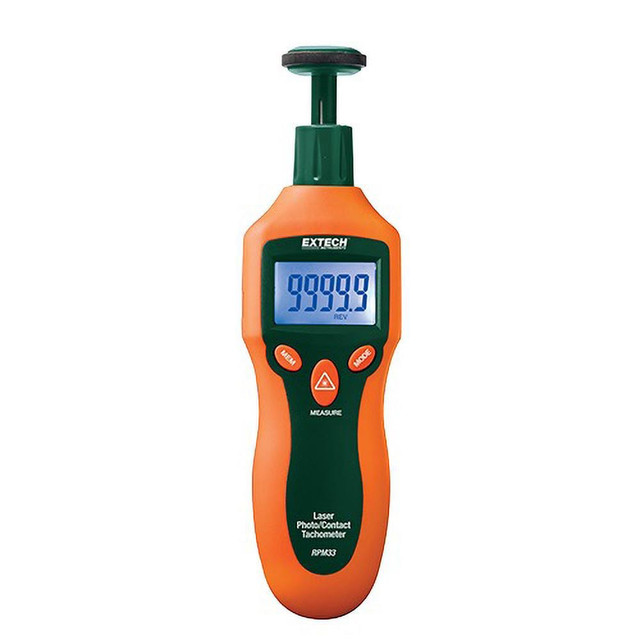 Extech RPM33 Accurate up to 0.05%, Contact and Noncontact Tachometer