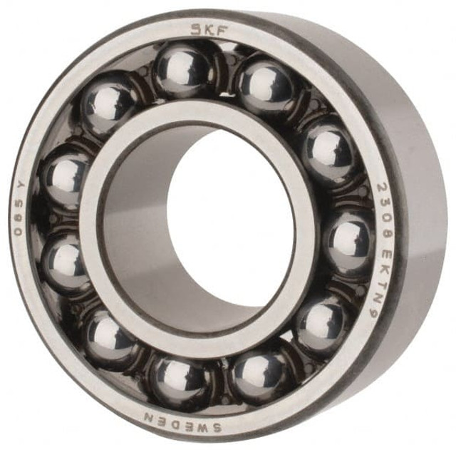 SKF 2308 EKTN9 Self-Aligning Ball Bearing: 40 mm Bore Dia, 90 mm OD, 33 mm OAW, Open