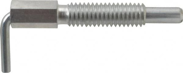 Vlier FRN375 3/8-16, 1.18" Thread Length, 1/4" Plunger Diam, 0.75 Lb Init to 3.75 Lb Final End Force, Steel L Handle Plunger