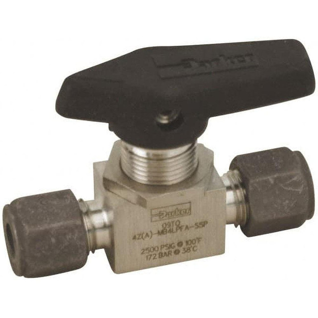 Parker 4Z-MB4LPFA-SSP 2-Way Manual Ball Valve: 1/4" Pipe