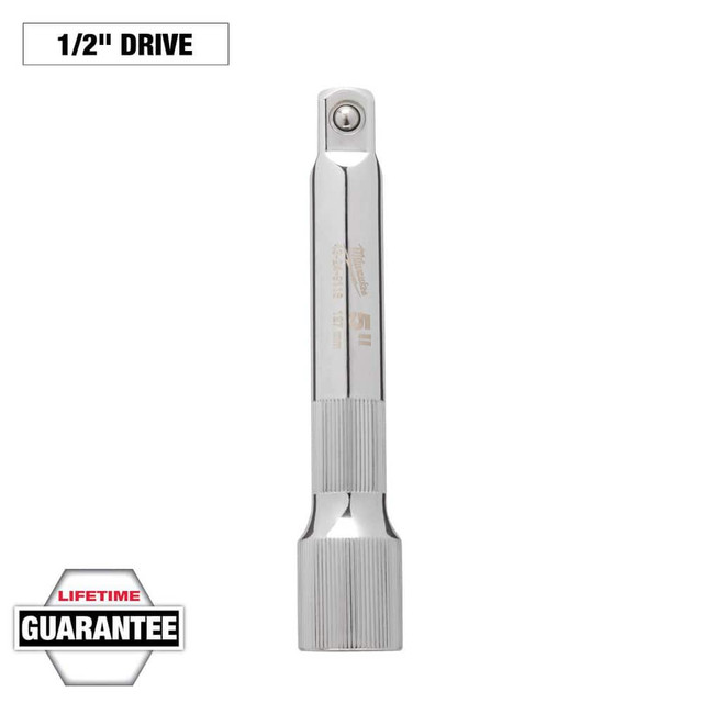 Milwaukee Tool 43-24-9116 Socket Extensions; Tool Type: Drive Extension ; Extension Type: Non-Impact ; Drive Size: 1/2in (Inch); Finish: Chrome ; Overall Length (Decimal Inch): 5.0000 ; Material: Chromium-Vanadium Steel