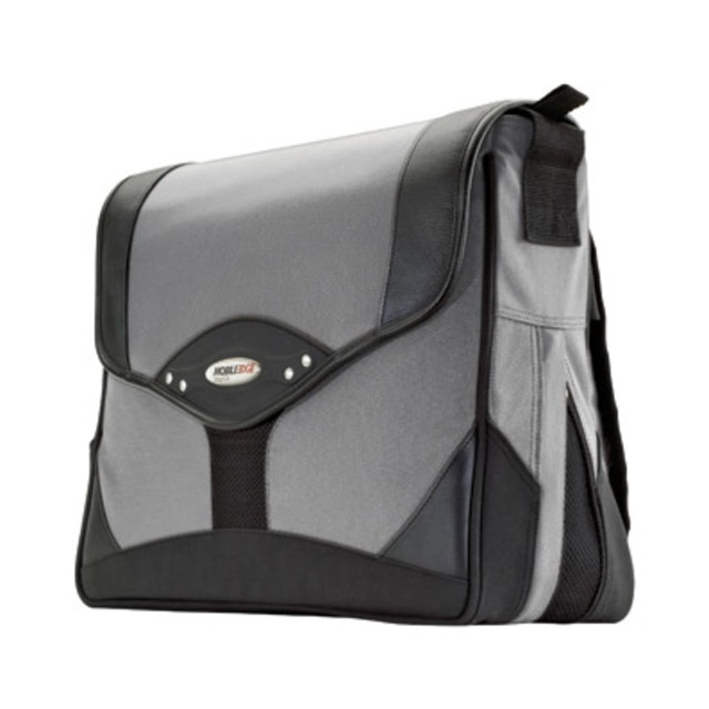 MOBILE EDGE LLC MEMP02 Mobile Edge Premium Messenger Bag, Black/Silver