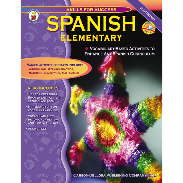 CARSON-DELLOSA PUBLISHING LLC 4300 Carson-Dellosa Elementary Spanish Book CARSON-DELLOSA PUBLISHING LLC 4300 Carson-Dellosa Elementary Spanish Book