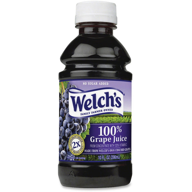 THE PROMOTION IN MOTION COMPANIES, INC. Welch's 35400 Welchs 100 Percent Grape Juice - Grape Flavor - 10 fl oz (296 mL) - 24 / Carton