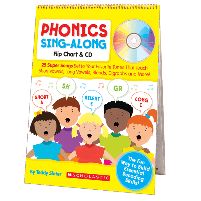 A great way to reach both visual and auditory learners!  Turn to this sturdy resource to target and teach key phonemic elements. Learn short vowels, long vowels, silent e, bossy r, blends, diagraphs and more.  Includes a companion CD of every song, plus ready-to-go activities.
