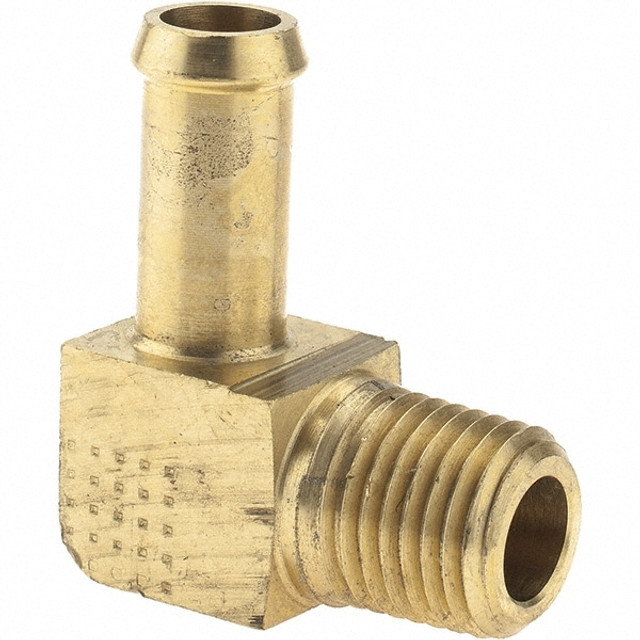 Eaton 05706B-C04 Barbed Hose Fitting: 1/4" x 3/8" ID Hose, Elbow